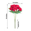 2 Bushes 18" Real Touch Red Artificial Rose Flower Bouquet, Silk Long Stem Flower Arrangements