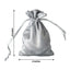 12 Pack 4"x6" Silver Satin Drawstring Wedding Party Favor Gift Bags