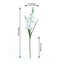 3 Stems 36" Tall White Artificial Silk Gladiolus Flower Spray Bush