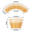 25-Pack Paper Cupcake Wrappers Wood Grain and Lace Print Design Natural - Boho Muffin Baking Cup Wraps