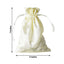 12 Pack 5"x7" Yellow Satin Drawstring Wedding Party Favor Gift Bags