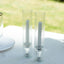 2-Pack Clear Ribbed Glass Hurricane Shades Open End Design - Stylish Candelabra Pillar Candle Holder Table Centerpiece 10"