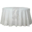 5 Pack Organza 12"x108" Table Runners White with Gold Foil Wave Design - Disposable Stylish Event Decoration