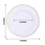 10-Pack Plastic Dinner Plates in White with Gold Scalloped Rim - Disposable Party Plates 9"