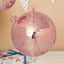 2 Pack 10" Rose Gold Foam Disco Mirror Ball With Hanging Swivel Ring, Holiday Party Decor