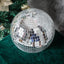 4 Pack 8" Silver Foam Disco Mirror Ball With Hanging Ring, Holiday Party Decor