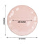 10-Pack Plastic Round 6" Dessert Plates in Blush Ruffled Rim with Gold Edging - Sturdy Disposable Salad Appetizer Dinnerware