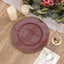 10-Pack Plastic Dinner Plates in Cinnamon Rose with Gold Scalloped Rim - Disposable Party Plates 9"