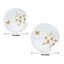 Set of 20 Plastic Round Dinner and Salad Plates in Clear with Gold Butterfly Design & Gold Rim - Stylish Disposable Dinnerware 8", 10"