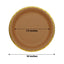 25-Pack Kraft Paper 10" Round Dinner Plates in Natural Brown with Gold Lined Rim - Disposable Party Plates for Rustic & Vintage Inspired Events