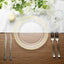 10-Pack Plastic Dinner Plates Clear with TrÃ¨s Chic Gold Rim - Perfect Disposable Party Plates 10"