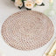 6-Pack Disposable Table Placemats in Wheat with Woven Rattan Print - 700GSM Cardboard Placemats for Rustic Themes & Outdoor Events 13"