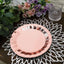 25-Pack Paper 9" Round Dinner Plates in Metallic Rose Gold with Geometric Prism Rim - Disposable 400GSM Party Plates