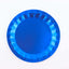 25-Pack Paper 9" Round Dinner Plates in Royal Blue with Geometric Prism Rim - Disposable 400GSM Party Plates