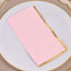 50-Pack Paper Dinner Napkins Pink with Gold Foil Edge 2 Ply - Stylish Disposable Napkins