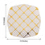 10-Pack Plastic 10" Square Dinner Plates in White with Gold Diamond Lattice Pattern - Disposable Party Plates for Weddings, Banquets & Special Events