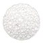6-Pack Table Placemats Woven Fiber Design Silver Round - Disposable Mats for Dining and Events 15"