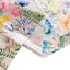 5-Pack Plastic Table Covers Blush Rectangle with Butterfly Floral Print - Decorative PVC Disposable Covers 54"x108"