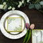 24-Pack Paper Dinner Napkins with Eucalyptus Design White Tropical Greenery 2 Ply - Soft 18GSM Wedding Cocktail Napkins 5"