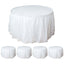 5 Pack Plastic Table Skirts White Ruffled - Durable Disposable Skirts for Events 14ft