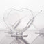 24-Pack Plastic Dessert Parfait Cups Heart-Shaped Clear with Spoons - Reusable and Disposable 2oz