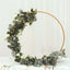 28" Gold Metal Round Hoop Wedding Centerpiece, Self Standing Table Floral Wreath Frame