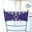 5 Pack Stretch Spandex Chair Sashes Purple - Reusable Chair Bands with Silver Diamond Ring Slide Buckle 5"x14"