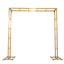 6ftx6ft Gold Square Arbor - Freestanding 6' High Over the Table Stand, Backdrop Stand with Double Frame for Floral Balloon DÃ©cor