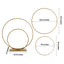 Double Hoop Flower Stand Metal Gold - Wedding Table Centerpiece for Receptions 24" & 16"