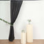 2 Pack Black Polyester Event Curtain Drapes, 10ftx8ft Backdrop Event Panels With Rod Pockets 130 GSM