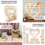8-Layer Wooden Dessert Display Stand Heart Shaped Double Sided Design Natural - "Love" Cupcake Shelf Table Rack 26"