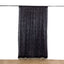 8ft Black Metallic Fringe Shag Event Drapery Panel, Shimmery Tinsel Polyester Divider Backdrop Curtain