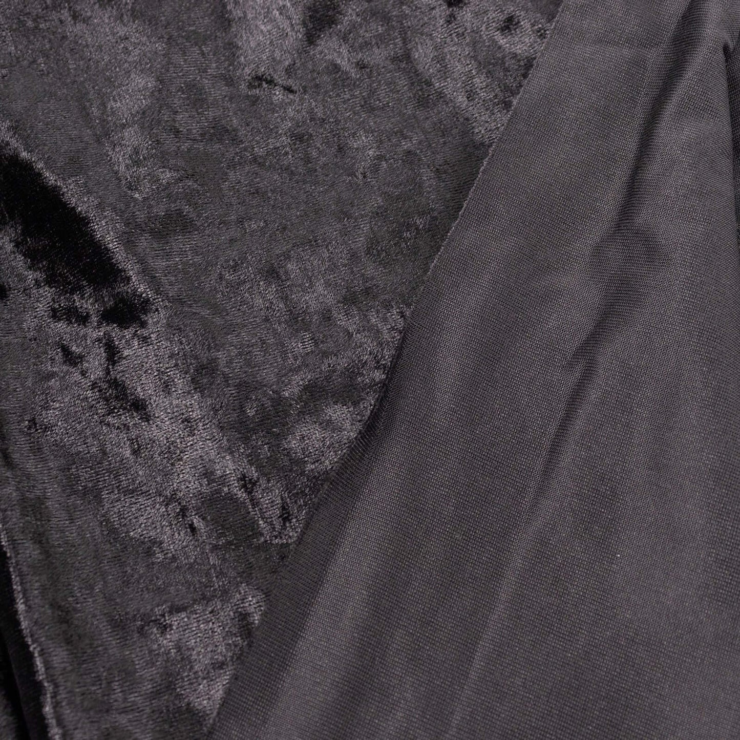 65"x5 Yards Black Crushed Velvet Fabric Bolt, DIY Craft Fabric Roll