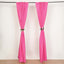 2 Pack Fuchsia Polyester Event Curtain Drapes, 10ftx8ft Backdrop Event Panels With Rod Pockets 130 GSM