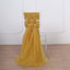 5 Pack Chiffon Chair Sashes Mustard Yellow - Soft & Lightweight Designer Chair Bows 22"x78"
