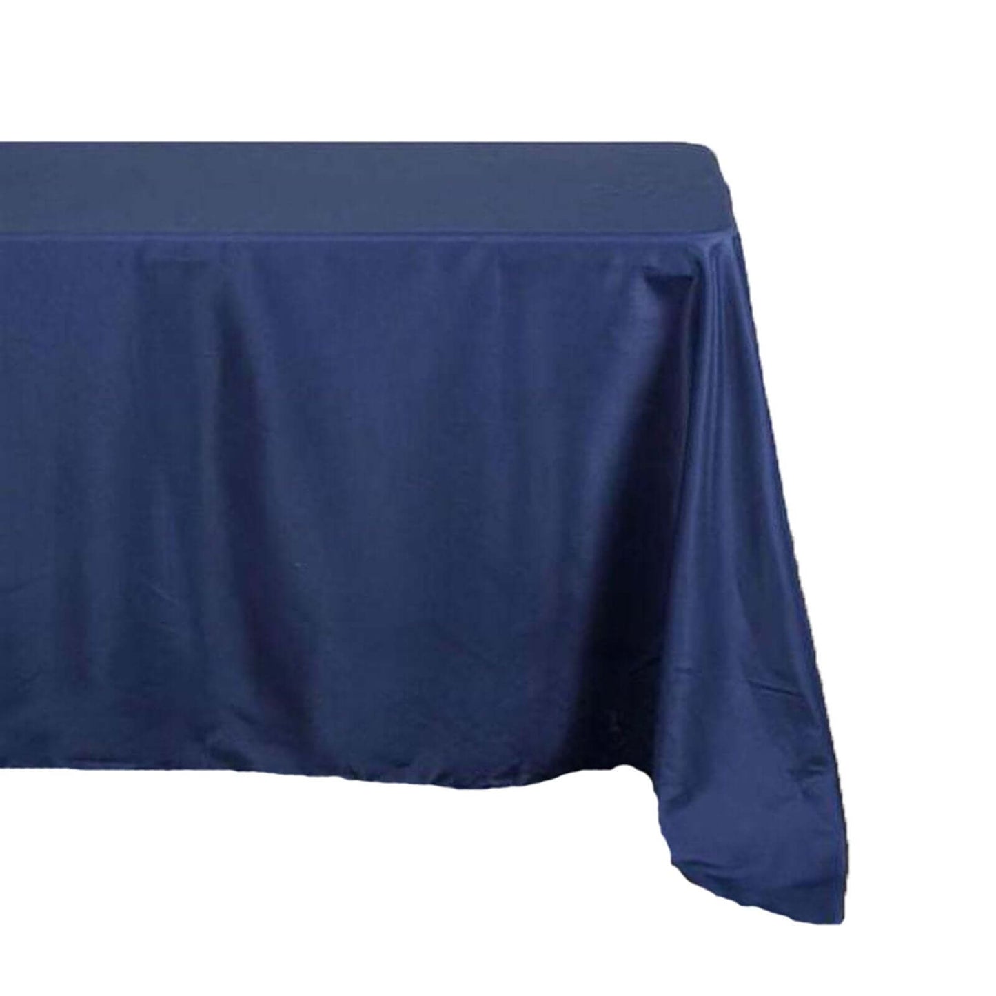 Polyester 54"x96" Rectangle Tablecloth Navy Blue - Wrinkle-Resistant & Easy-to-Care Table Cover