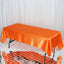 Satin Rectangular 60"x102" Tablecloth Orange - Smooth and Lustrous Table Cover