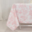 Polyester 70"x70" Table Overlay White - Pink French Toile Pattern for Refined Gatherings