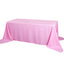 Polyester 90"x156" Rectangle Tablecloth Pink - Seamless Wrinkle-Resistant Table Cover