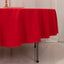 Cotton Blend 90" Round Tablecloth Red - Wrinkle-Resistant Table Cover