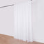 White Chiffon Polyester Event Curtain Drapes, Dual Layer Divider Backdrop Curtain Panels with Rod Pockets - 10ftx10ft