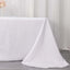 Polyester 90"x132" Rectangle Tablecloth White - Rounded Corners and Seamless Design for Sophisticated Gatherings