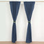 2 Pack Navy Blue Polyester Event Curtain Drapes, 10ftx8ft Backdrop Event Panels With Rod Pockets 130 GSM