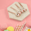 24-Pack Plastic Mini Dessert Spoons Rose Gold - Heavy Duty Disposable Silverware 4"