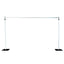 12ft Aluminum Adjustable Backdrop Stand with Heavy Steel Base Plate, Commercial Grade DIY Pipe and Drape Photography Background Frame