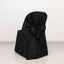 10-Pack Polyester Slip-On Folding Chair Covers with Attached Sashes â€“ Black Durable Reusable Covers for Wedding & Event Decor