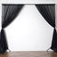 2 Pack Black Sheer Chiffon Event Curtain Drapes, Durable Flame Resistant Organza Backdrop Event Panels With Rod Pockets - 10ftx10ft