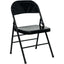 Satin Chair Covers for Folding Chairs Black with Glossy Sheen - Reusable Covers