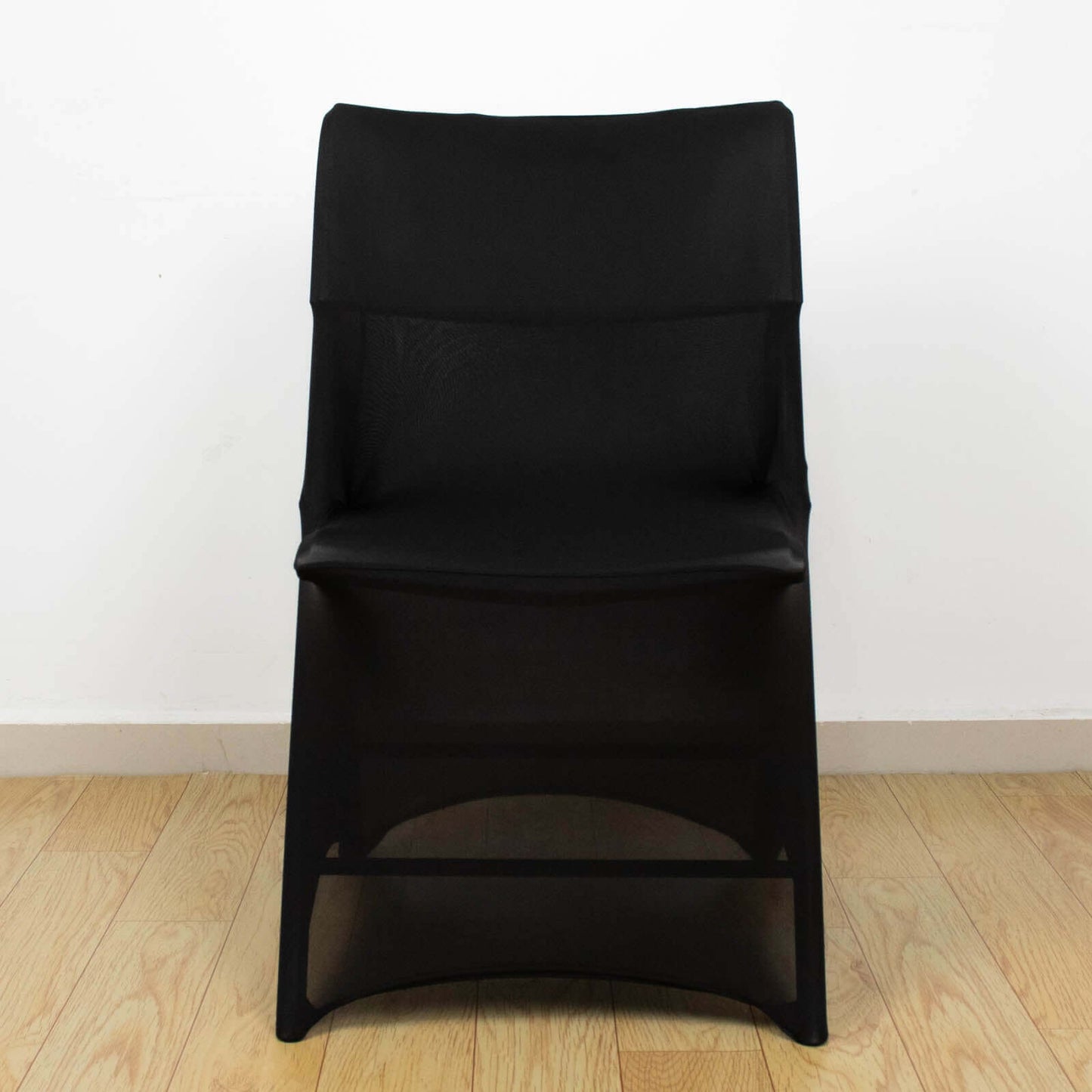 Stretch Spandex Chair Cover Black for Lifetime Folding Chairs - Wrinkle Resistant Snug Fit Slipcover with Foot Pockets