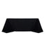 100% Cotton 90"x132" Rectangle Tablecloth Black Linen - Seamless, Soft & Breathable Table Cover